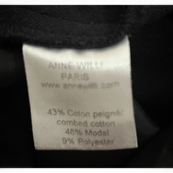 Anne Willi Paris Black Quilted Drop Waist Long Sleeve Dress, Size 1=6 - Picture 12 of 14